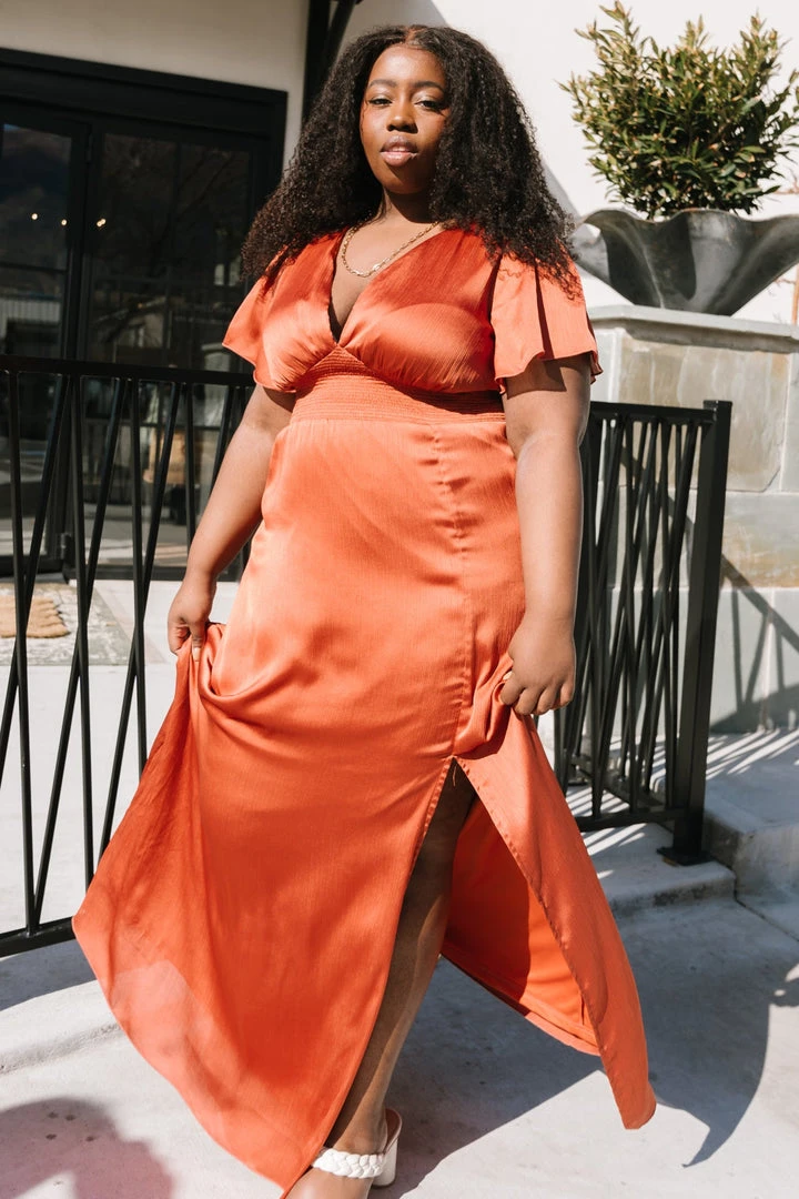 RR Prague Satin Maxi Dress | Rust Dresses 2 RR Prague Satin Maxi Dress | Rust Dresses