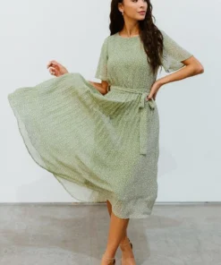 POL Dresses Prim Pleated Dress | Olive Print 17 POL Dresses Prim Pleated Dress | Olive Print