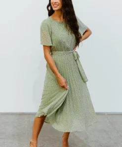 POL Dresses Prim Pleated Dress | Olive Print 13 POL Dresses Prim Pleated Dress | Olive Print