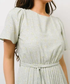 POL Dresses Prim Pleated Dress | Yellow + Sage Floral 12 POL Dresses Prim Pleated Dress | Yellow + Sage Floral