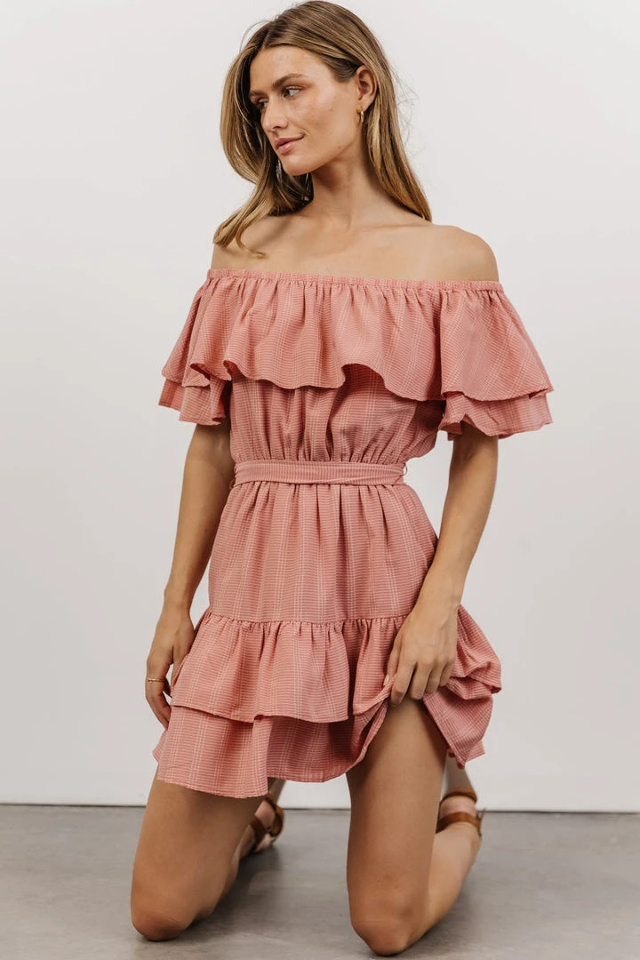 FT Dresses Rachel Off Shoulder Mini Dress | Mauve 2 FT Dresses Rachel Off Shoulder Mini Dress | Mauve