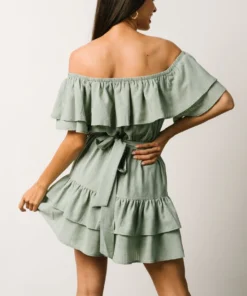 FT Rachel Off Shoulder Mini Dress | Sage 13 FT Rachel Off Shoulder Mini Dress | Sage