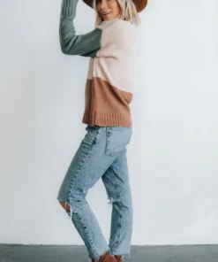 LUM Randi Color Block Sweater | Natural Tops 12 LUM Randi Color Block Sweater | Natural Tops