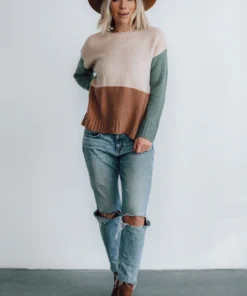 LUM Randi Color Block Sweater | Natural Tops 10 LUM Randi Color Block Sweater | Natural Tops