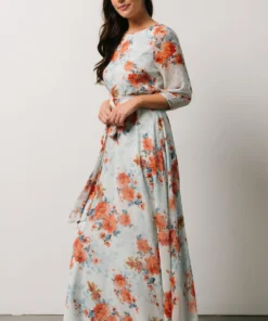 BB Custom Rebecca Maxi Dress | Blue + Coral Blossom 11 BB Custom Rebecca Maxi Dress | Blue + Coral Blossom