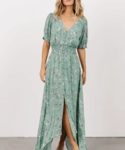 HAY Dresses Robyn Maxi Dress | Persian Green Floral 7 HAY Dresses Robyn Maxi Dress | Persian Green Floral