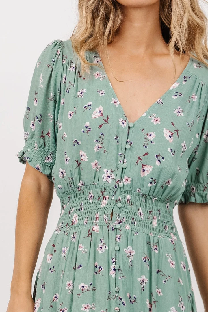 HAY Dresses Robyn Maxi Dress | Persian Green Floral 2 HAY Dresses Robyn Maxi Dress | Persian Green Floral