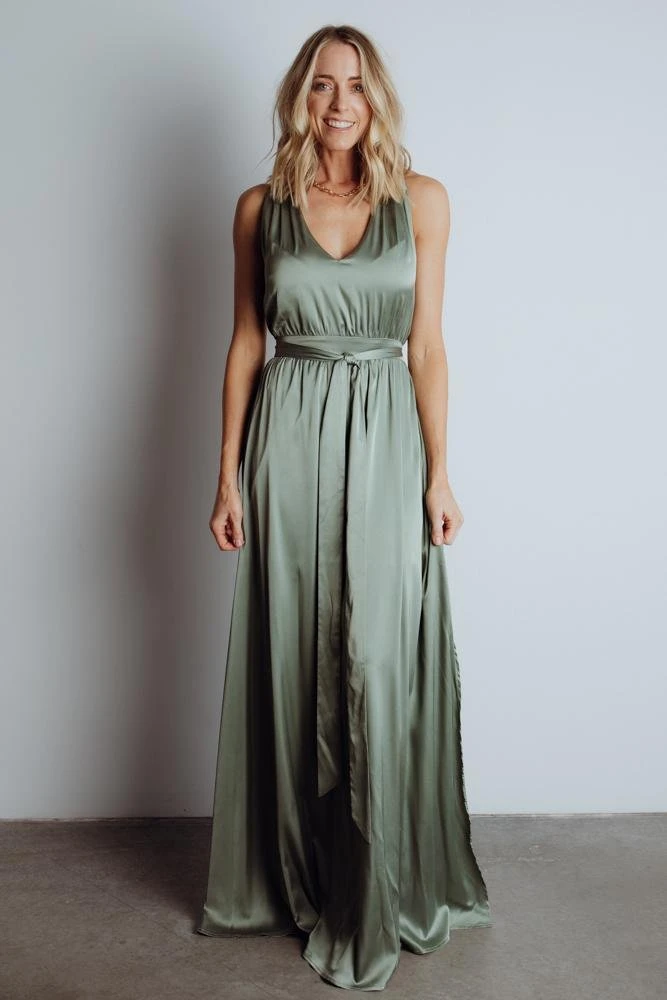 BB Custom Roma Satin Maxi Dress | Eucalyptus Dresses 5 BB Custom Roma Satin Maxi Dress | Eucalyptus Dresses