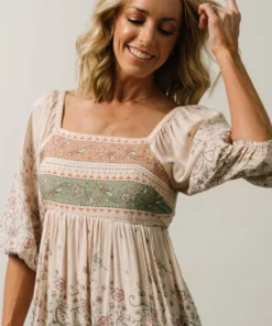 IL Dresses Romeo Criss Cross Back Mini Dress | Light Blush Multi Print 15 IL Dresses Romeo Criss Cross Back Mini Dress | Light Blush Multi Print