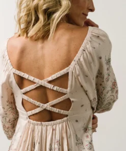 IL Dresses Romeo Criss Cross Back Mini Dress | Light Blush Multi Print 11 IL Dresses Romeo Criss Cross Back Mini Dress | Light Blush Multi Print
