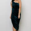 IBS Dresses Ronnie One Shoulder Midi Dress | Topaz
