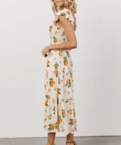 SL Rory Smocked Midi Dress | Orange Blossom 12 SL Rory Smocked Midi Dress | Orange Blossom