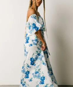Soi Rosalie Off Shoulder Maxi Dress | Blue Floral 12 Soi Rosalie Off Shoulder Maxi Dress | Blue Floral