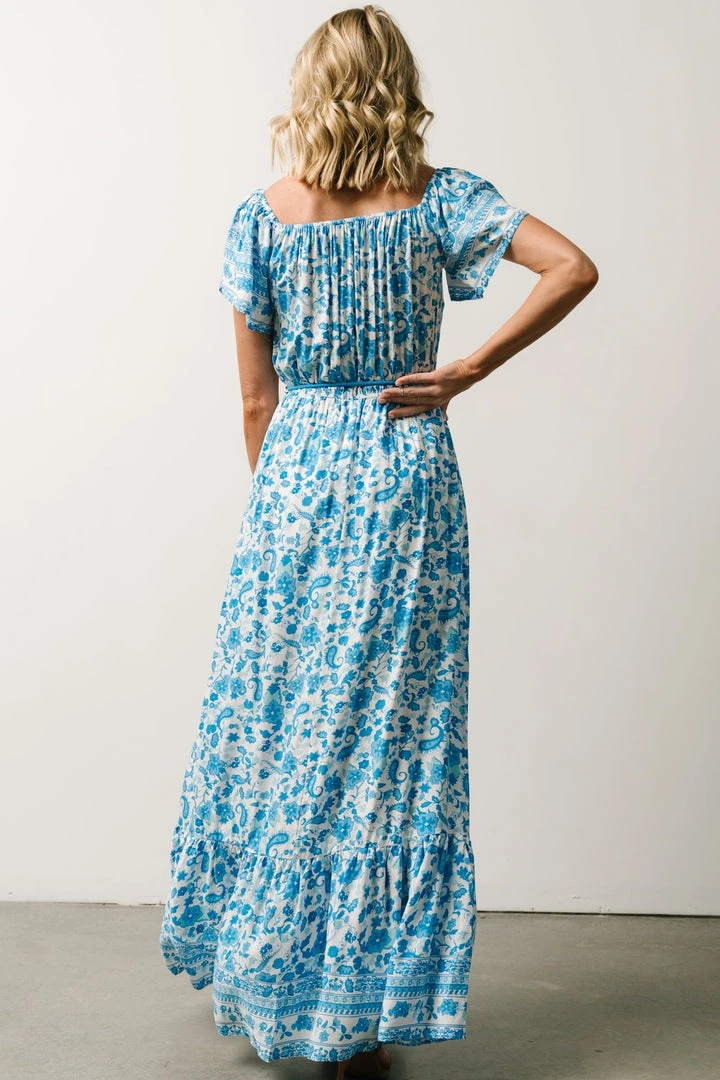 DD Rosemary Tassel Tie Maxi Dress | French Blue Floral Dresses 4 DD Rosemary Tassel Tie Maxi Dress | French Blue Floral Dresses