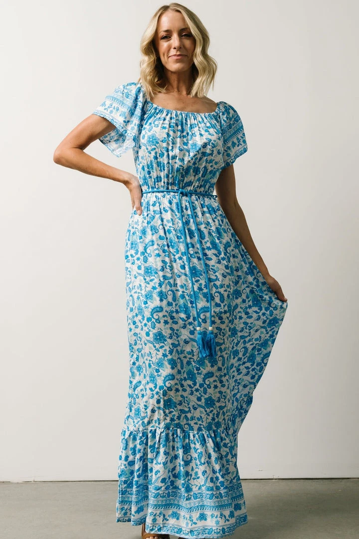 DD Rosemary Tassel Tie Maxi Dress | French Blue Floral Dresses 6 DD Rosemary Tassel Tie Maxi Dress | French Blue Floral Dresses