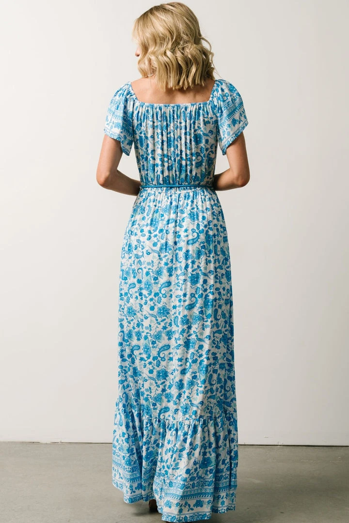 DD Rosemary Tassel Tie Maxi Dress | French Blue Floral Dresses 3 DD Rosemary Tassel Tie Maxi Dress | French Blue Floral Dresses