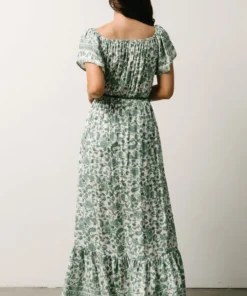 DD Dresses Rosemary Tassel Tie Maxi Dress | Green Floral