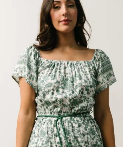 DD Dresses Rosemary Tassel Tie Maxi Dress | Green Floral