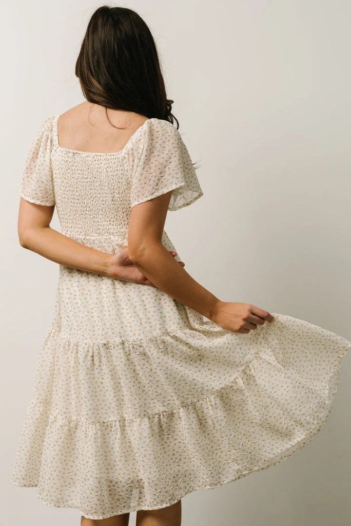 IL Rosette Tiered Dress | Ivory + Yellow Floral Dresses 6 IL Rosette Tiered Dress | Ivory + Yellow Floral Dresses