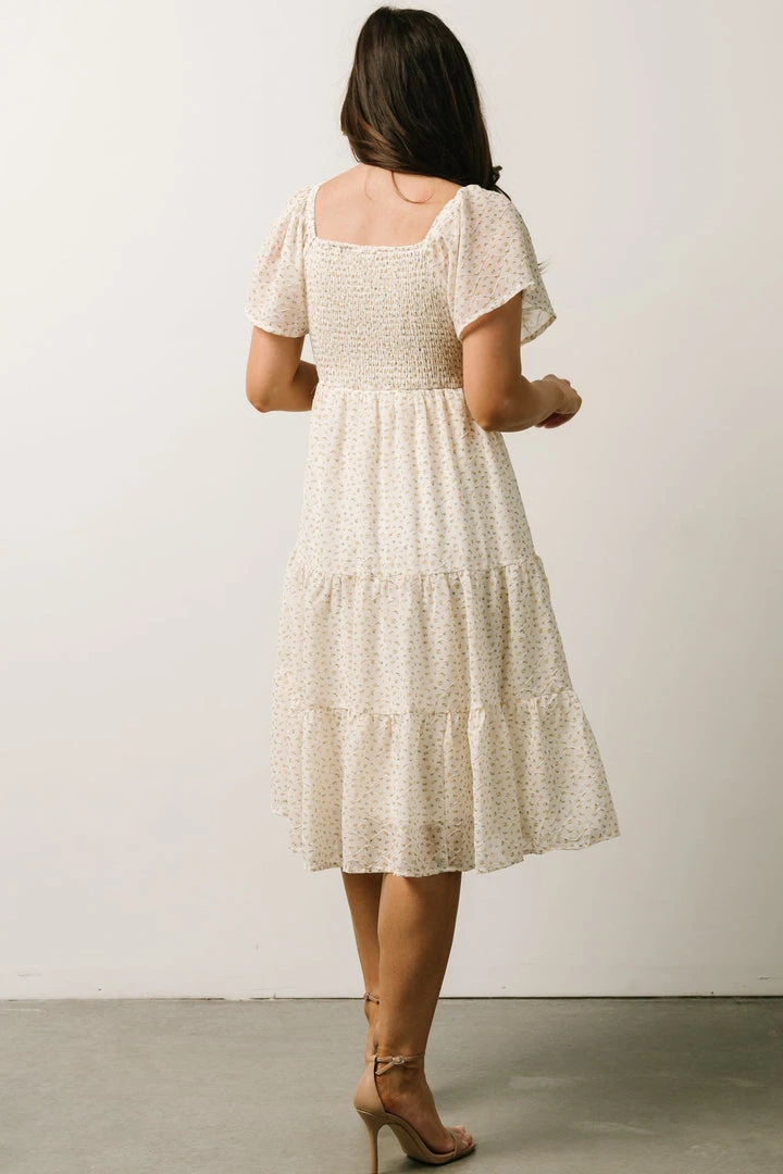 IL Rosette Tiered Dress | Ivory + Yellow Floral Dresses 5 IL Rosette Tiered Dress | Ivory + Yellow Floral Dresses