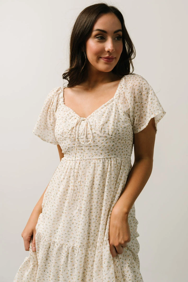 IL Rosette Tiered Dress | Ivory + Yellow Floral Dresses 7 IL Rosette Tiered Dress | Ivory + Yellow Floral Dresses