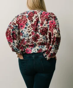 SL Rosie Top | Ivory + Purple Multi Print 25 SL Rosie Top | Ivory + Purple Multi Print