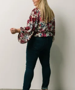 SL Rosie Top | Ivory + Purple Multi Print 15 SL Rosie Top | Ivory + Purple Multi Print