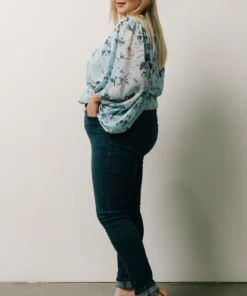 SL Tops Rosie Top | Light Blue Floral