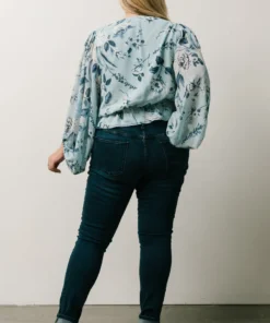 SL Tops Rosie Top | Light Blue Floral