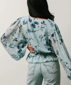 SL Tops Rosie Top | Light Blue Floral