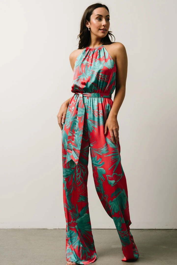 SL Vacation Ruby Jumpsuit | Fuchsia Palm Print 1 SL Vacation Ruby Jumpsuit | Fuchsia Palm Print