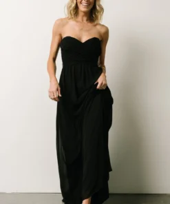 SL Ruth Strapless Convertible Gown | Black Dresses