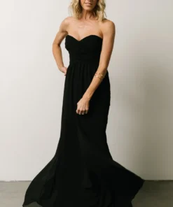 SL Ruth Strapless Convertible Gown | Black Dresses