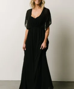 SL Ruth Strapless Convertible Gown | Black Dresses