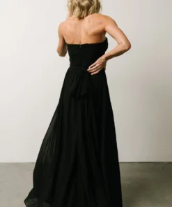 SL Ruth Strapless Convertible Gown | Black Dresses