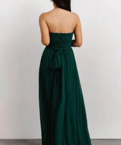 SL Dresses Ruth Strapless Convertible Gown | Dark Green
