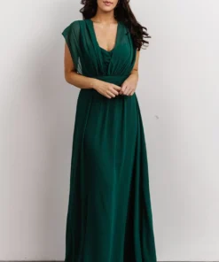 SL Dresses Ruth Strapless Convertible Gown | Dark Green
