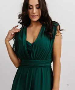 SL Dresses Ruth Strapless Convertible Gown | Dark Green