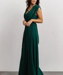 SL Dresses Ruth Strapless Convertible Gown | Dark Green