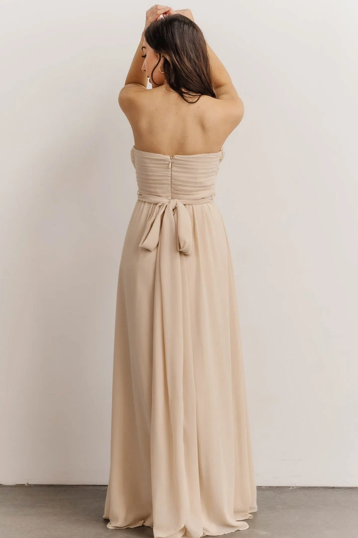 SL Ruth Strapless Convertible Gown | Natural 6 SL Ruth Strapless Convertible Gown | Natural