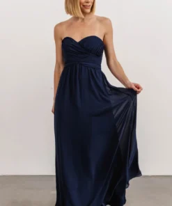 SL Ruth Strapless Convertible Gown | Navy Dresses