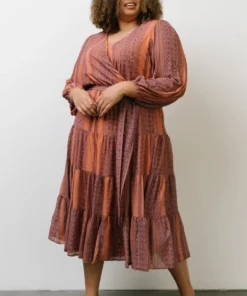 FT Ryker Tiered Midi Dress | Sunset Print Dresses