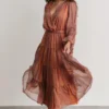 FT Ryker Tiered Midi Dress | Sunset Print Dresses