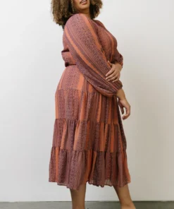 FT Ryker Tiered Midi Dress | Sunset Print Dresses