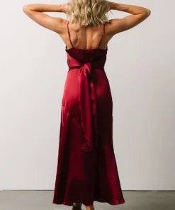 DF Sabina Slip Dress | Burgundy