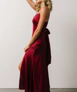 DF Sabina Slip Dress | Burgundy