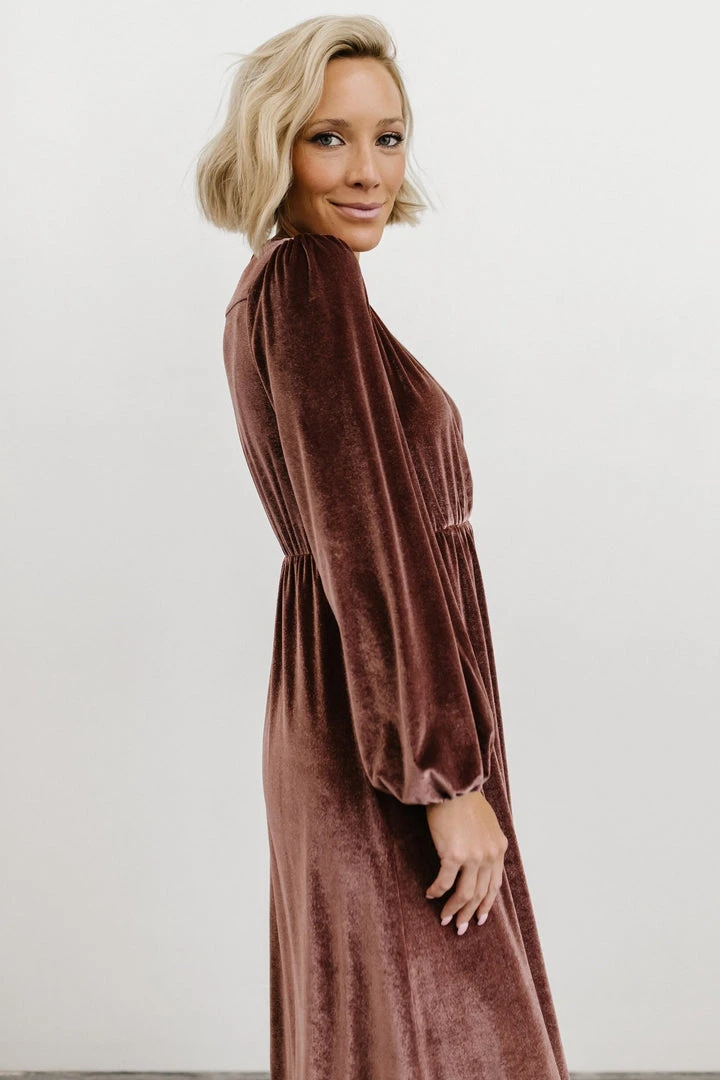 BB Custom Sadie Velvet Maxi Dress | Dusty Plum 4 BB Custom Sadie Velvet Maxi Dress | Dusty Plum