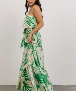 FT Sally One Shoulder Maxi Dress | Green Floral Dresses 10 FT Sally One Shoulder Maxi Dress | Green Floral Dresses