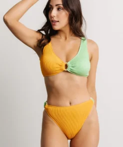 BJB Salvador Bikini Bottom | Orange + Lime