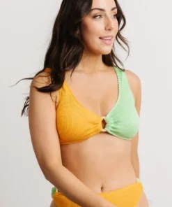 BJB Swim Salvador Bikini Top | Orange + Lime